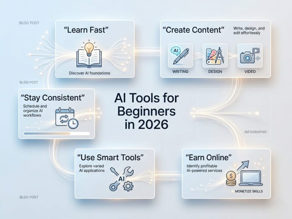 AI Tools for Beginners in 2026: The Only Guide You Need to Start, Learn, and Grow