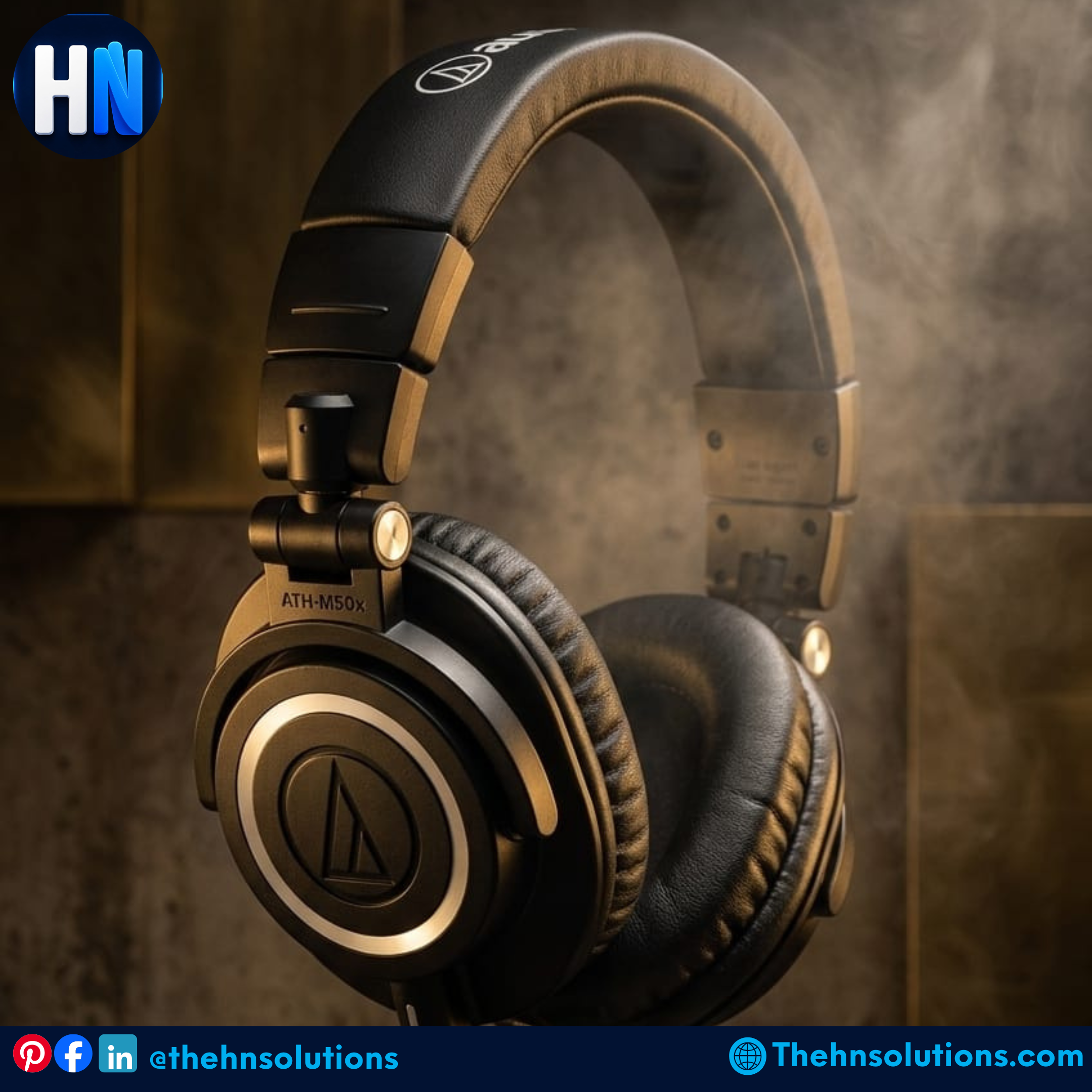 Audio-Technica ATH-M50X Studio Monitor Headphones – Black