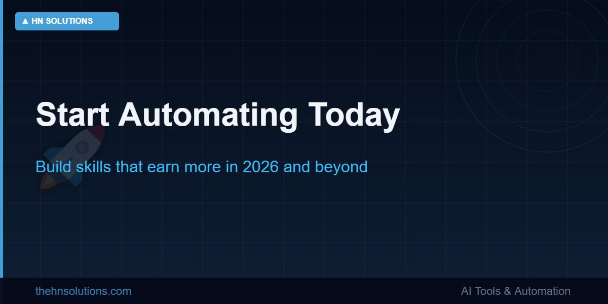 Start AI automation today and build income skills for 2026