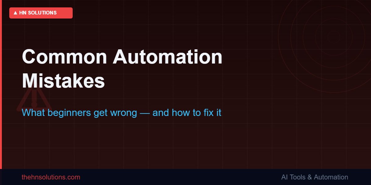 Common AI automation mistakes beginners make and how to avoid them