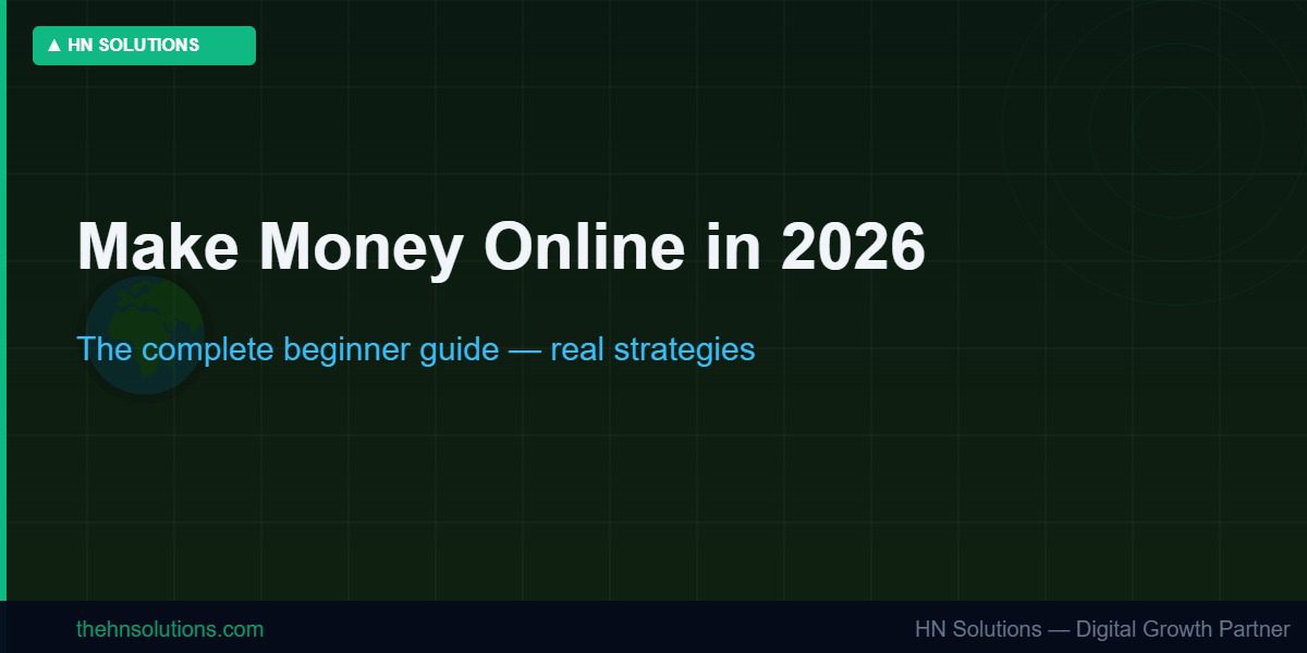 How to make money online in 2026 — complete beginner guide