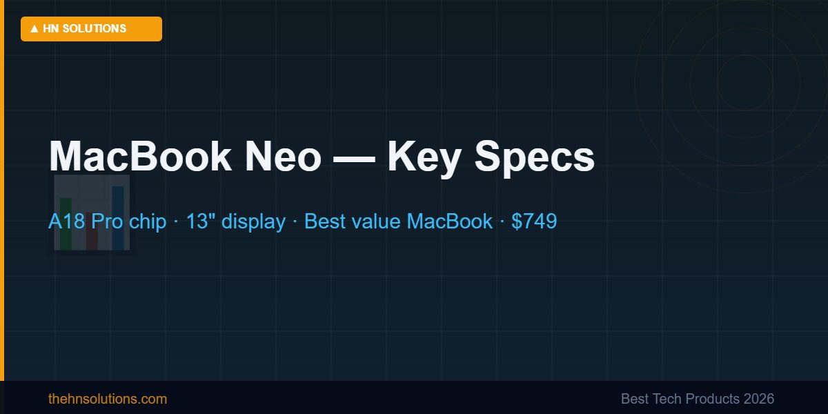 MacBook Neo 13 A18 Pro specs — performance value comparison