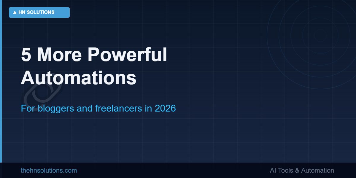 5 powerful AI automations for bloggers and freelancers 2026