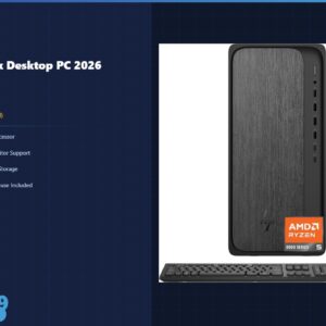 HP OmniDesk Desktop Computer PC 2026 — AMD Ryzen 5