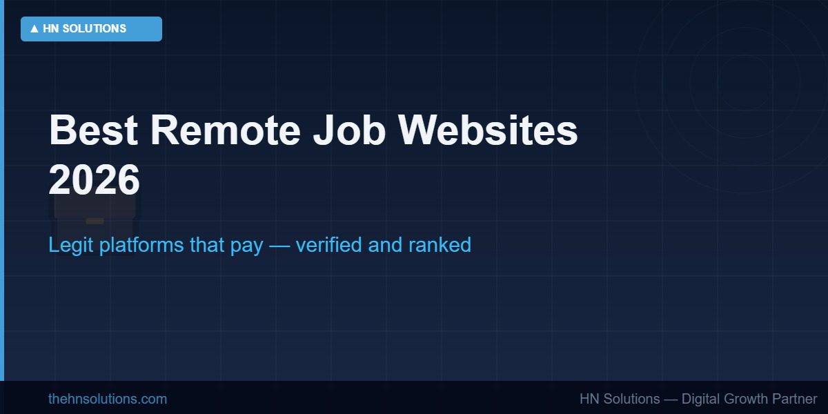 Best remote job websites 2026 — legit work from home platforms