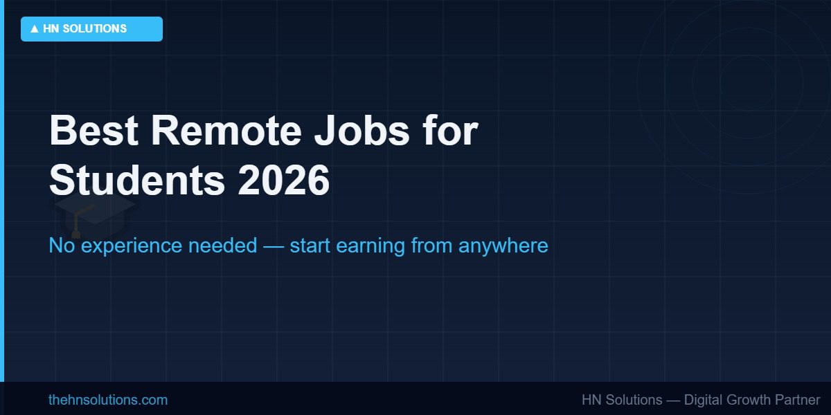 Best remote jobs for students 2026 — no experience needed