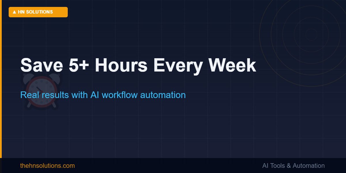 AI automation saves 5 hours per week for content creators