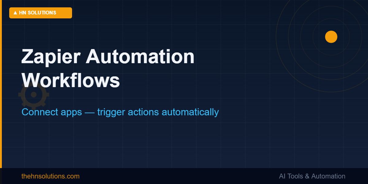 Zapier automation workflow connecting apps step by step