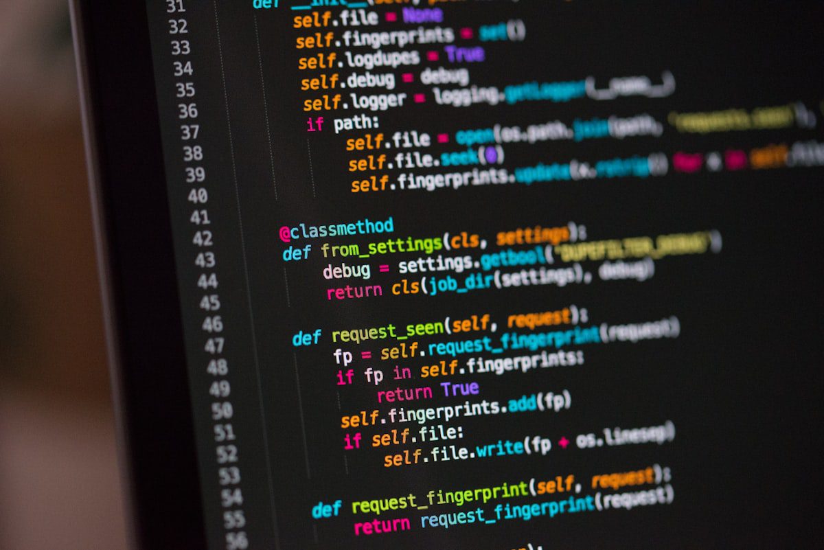 Code on a screen representing the testing and evaluation work of an AI Quality Assurance Engineer for agents