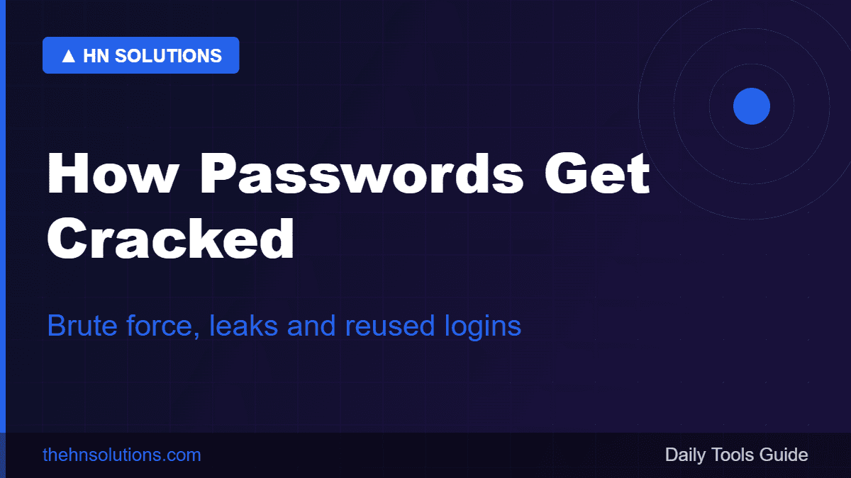 How passwords get cracked — brute force, leaks and reused logins