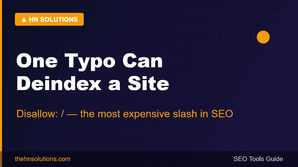 One typo can deindex a site — the most expensive slash in SEO