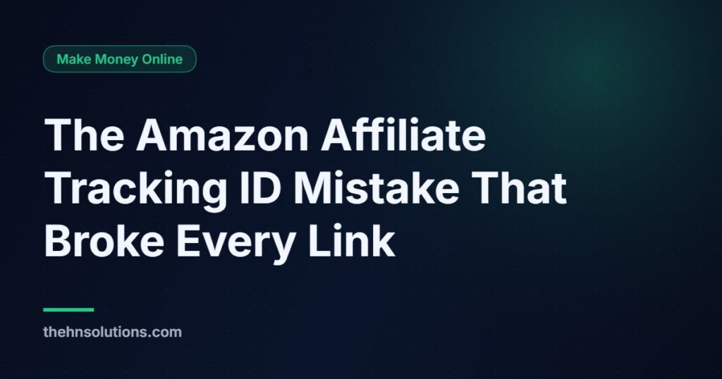 The Amazon Affiliate Tracking ID Mistake That Broke Every Link on My Site
