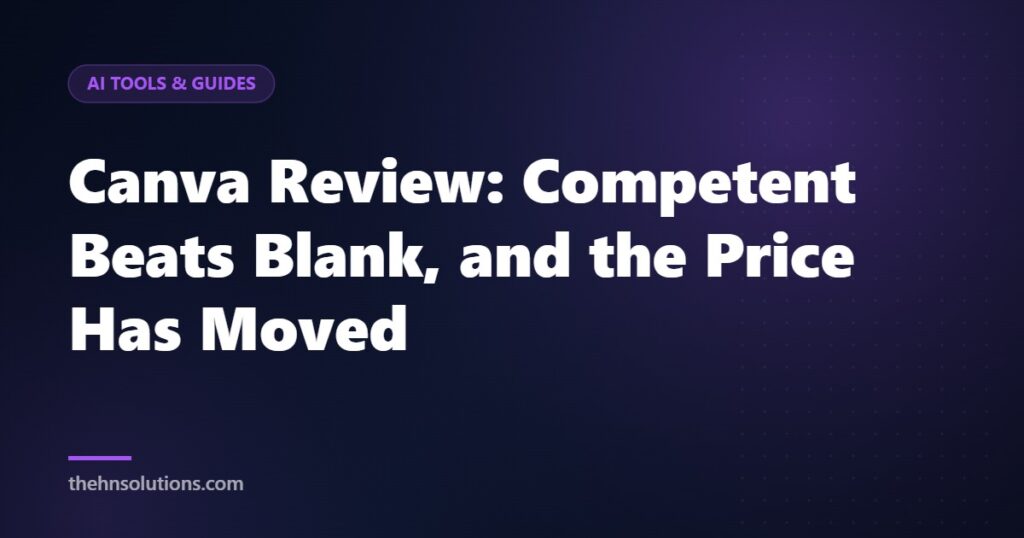 Canva Review: Competent Beats Blank, and the Price Has Moved