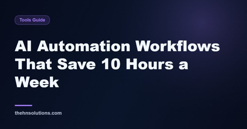 AI Automation Workflows That Save 10 Hours a Week