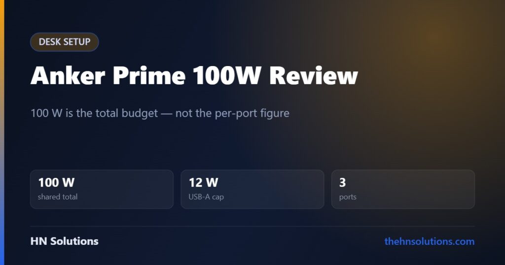 Anker Prime 100W Review: 100 W Is the Total, Not the Port