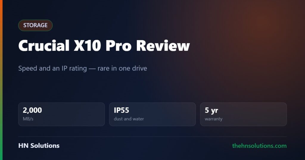 Crucial X10 Pro Review: Fast and Rated, Which Is Rare