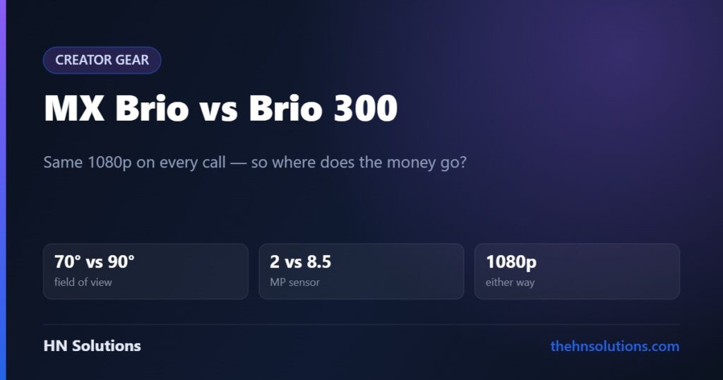 Logitech MX Brio vs Brio 300: Both Send 1080p to Your Call