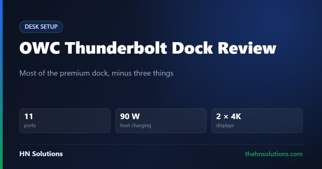 OWC Thunderbolt Dock Review: Most of the TS4 for Less
