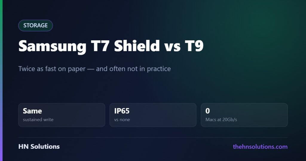 Samsung T7 Shield vs T9: The Cheaper One Usually Wins